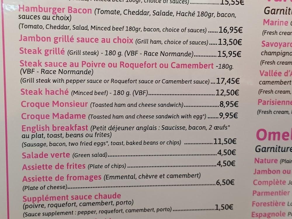 Bar Brasserie LE CAROLEOFANE - Menu Image 1